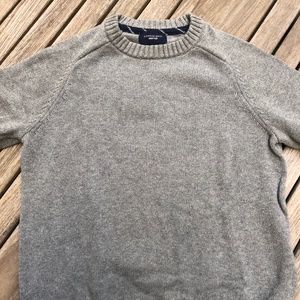 Lands End Men's Drifter Crew Neck Sweater, 100% Cotton, Light Gray, XS/S (34-36)